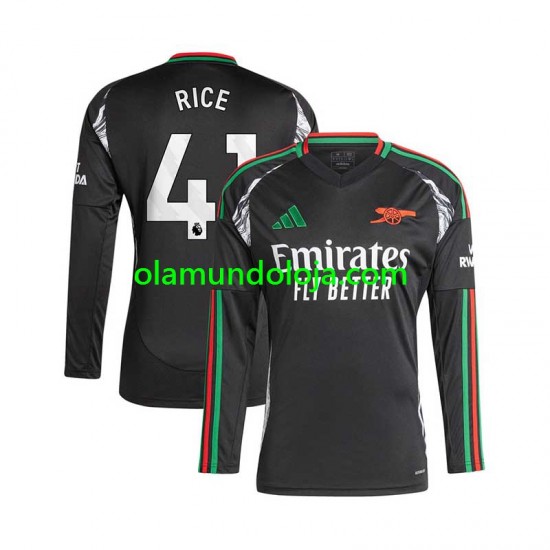 Camisola Arsenal Rice 41 Homem Equipamento Segundo 2024-2025 Manga Comprida